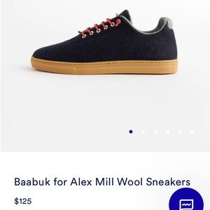 Alex Mill Baabuk wool sneakers size 37 women. Navy